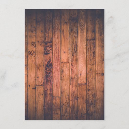 木製素朴のストリングライトウェディングレセプション エンクロージャーカード (裏面)