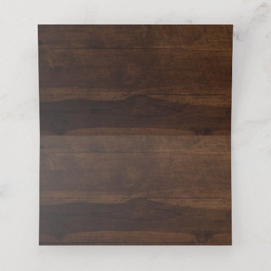 木製素朴のストリングライトカスタムウェディング プレイスカード (内部開封)