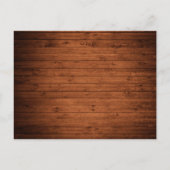 木製素朴のストリングライト結婚の詳細カード ポストカード (裏面)