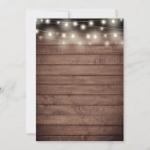 木製素朴のストリングライト退職パーティー 招待状 (裏面)