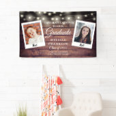 木製素朴のストリングライト2写真卒業 横断幕 (インサイチュ)