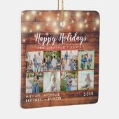 木製素朴のストリングライト8フォトホリデー セラミックオーナメント (右)