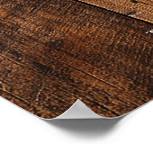 木製素朴のストリングラ結婚イトのウェルカムサイン ポスター (角)