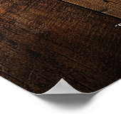 木製素朴のストリングラ結婚イトのウェルカムサイン ポスター (角)