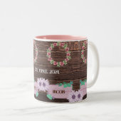 木製素朴のフローラマ結婚グ ツートーンマグカップ (正面右)