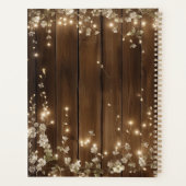 木製素朴の文字列ライト白いフローラの結婚数 プランナー手帳 (裏面)