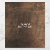 木製素朴の ワインラベル (シングルラベル)