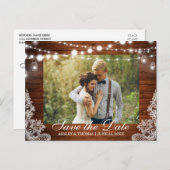 木製素朴のJARライト保存の日付戻り文字 案内ポストカード (正面/裏面)