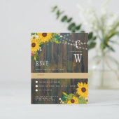 木製素朴ひまわりライトライトウェディングRSVP (スタンド正面)