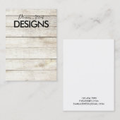 木製素朴イヤリング表示カード 名刺 (正面/裏面)