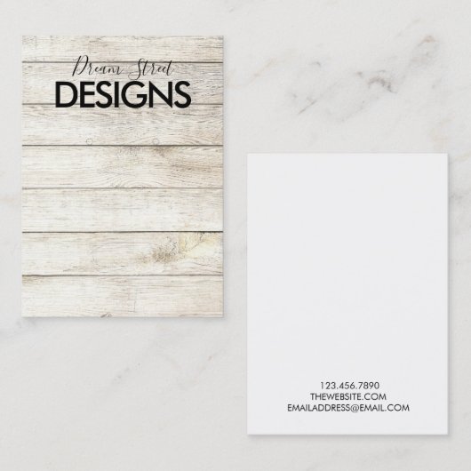 木製素朴イヤリング表示カード 名刺 (正面/裏面)