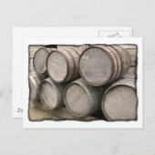 木製素朴ウイスキー樽 ポストカード (正面/裏面)