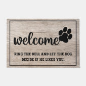 木製素朴ウェルカムポーおもしろいル引用文ヴィンテージ ドアマット (正面)