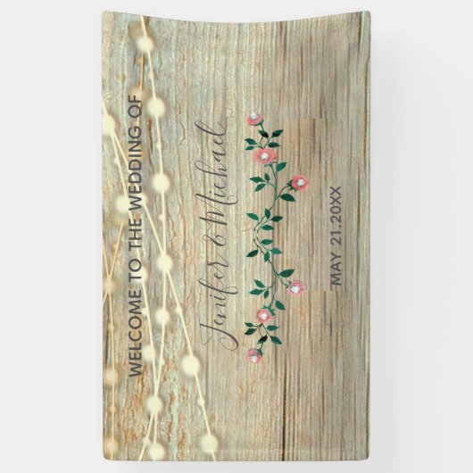 木製素朴エレガントの弦灯バラ 横断幕 (縦)