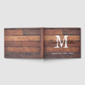 木製素朴カントリーファームハウス結婚ズモノグラム ゲストブック (全面)