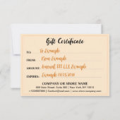 木製素朴ギフト券ユニーク（ロゴカード） (裏面)