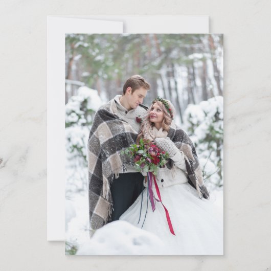 木製素朴クリスマスフォトストリングライト 招待状 (裏面)