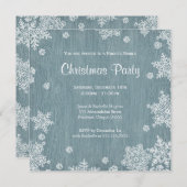 木製素朴クリスマス招待状 招待状 (正面/裏面)