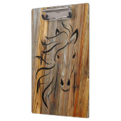 木製素朴クリップボード上の馬 クリップボード (左)