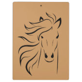 木製素朴クリップボード上の馬 クリップボード (裏面)