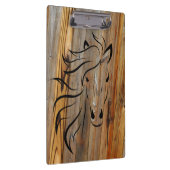 木製素朴クリップボード上の馬 クリップボード (右)