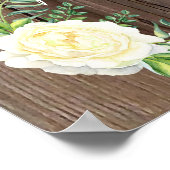 木製素朴シックバラ独自のポスターを作成 ポスター (角)