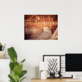 木製素朴シャーシェッドインテリア ポスター (ホームオフィス)