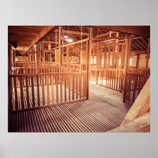 木製素朴シャーシェッドインテリア ポスター (正面)