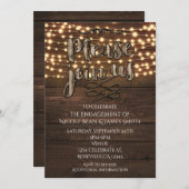 木製素朴ストリエレガントングライト招待状 招待状 (正面/裏面)