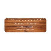 木製素朴ストリングライト差出人住所ラベル ラベル (正面)