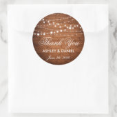 木製素朴ストリングライト結婚式の引き出物シールR ラウンドシール (バッグ)