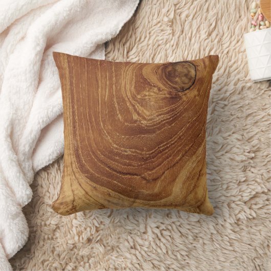 木製素朴チーク木質木目の写真 クッション (ブランケット)