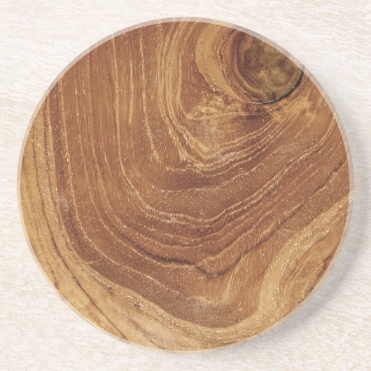 木製素朴チーク木質木目の写真 コースター (正面)