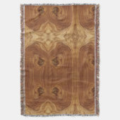 木製素朴チーク木質木目の写真 スローブランケット (正面縦)