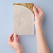 木製素朴チーク木質木目の写真 チラシ (ハンドル)