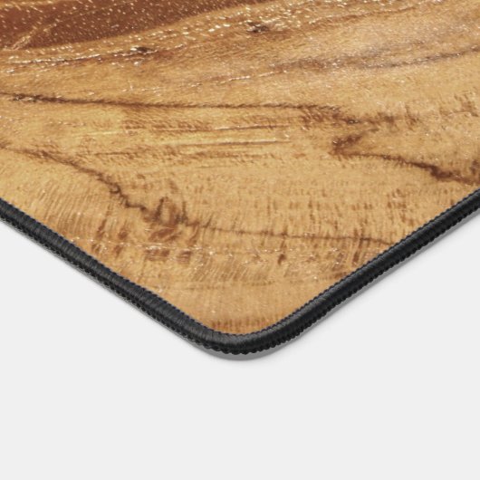 木製素朴チーク木質木目の写真 デスクマット (コーナー)