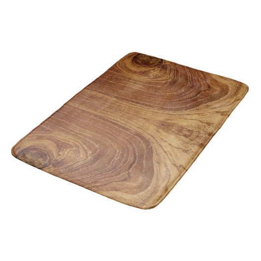 木製素朴チーク木質木目の写真 バスマット (アングル)