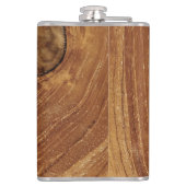 木製素朴チーク木質木目の写真 フラスク (裏面)