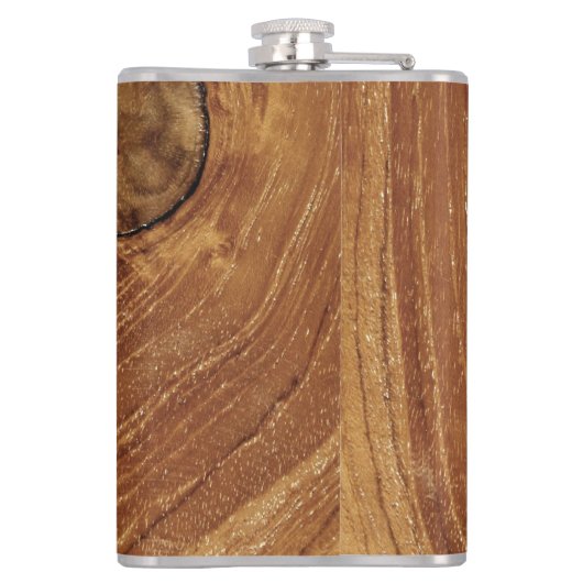 木製素朴チーク木質木目の写真 フラスク (裏面)