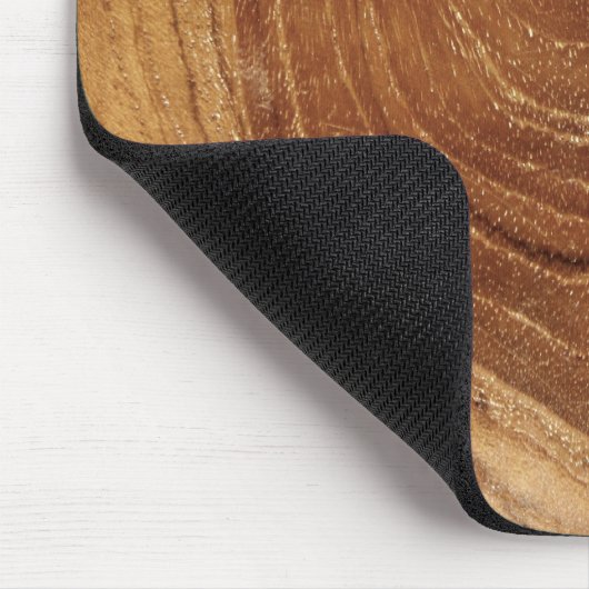 木製素朴チーク木質木目の写真 マウスパッド (コーナー)