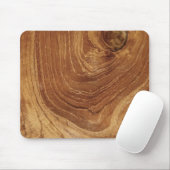 木製素朴チーク木質木目の写真 マウスパッド (マウス)