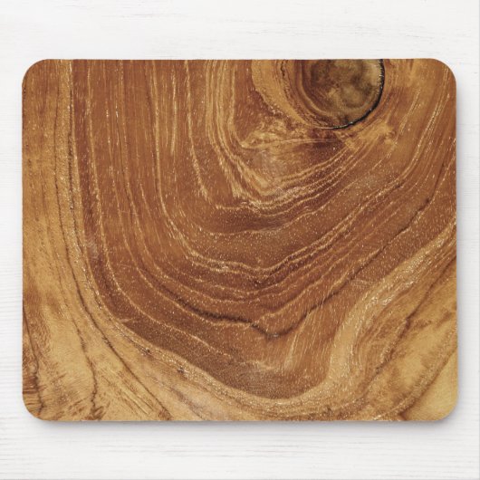 木製素朴チーク木質木目の写真 マウスパッド (正面)
