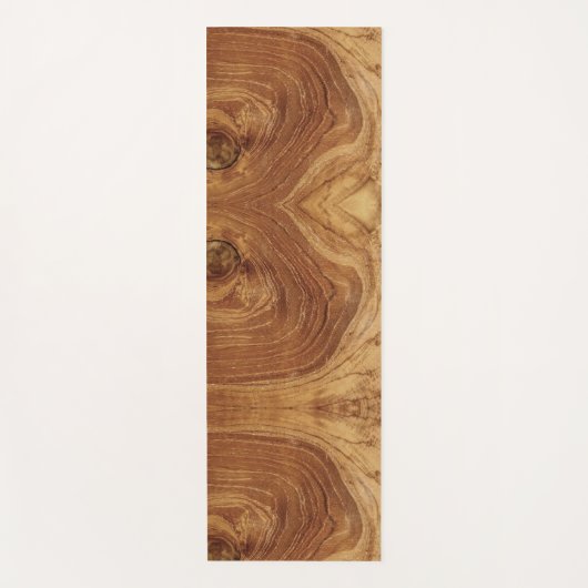 木製素朴チーク木質木目の写真 ヨガマット (正面)