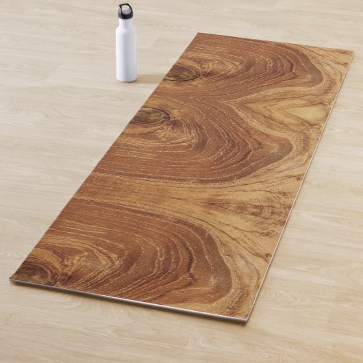 木製素朴チーク木質木目の写真 ヨガマット (インサイチュ)