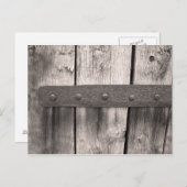 木製素朴ドア及びヒンジ ポストカード (正面/裏面)