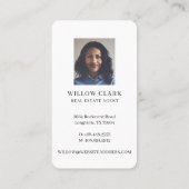 木製素朴ドア実在エテートフランスのブルドッグ 名刺 (裏面)