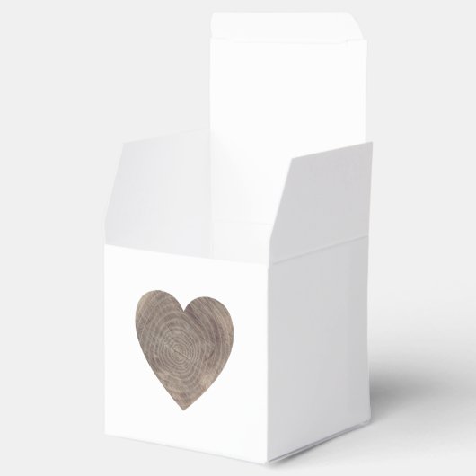 木製素朴ハート結婚式の引き出物箱 フェイバーボックス (オープン)