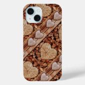 木製素朴ハート Case-Mate iPhoneケース (裏面)