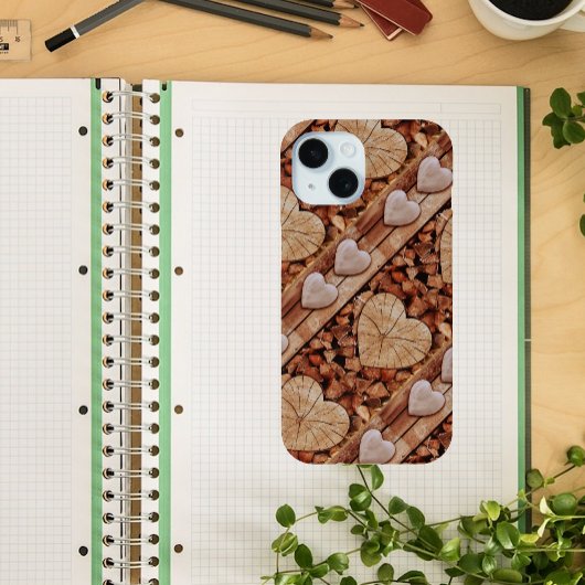 木製素朴ハート Case-Mate iPhoneケース