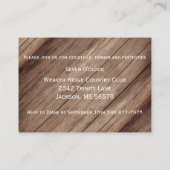 木製素朴バレルと白フローラ-披露宴 エンクロージャーカード (裏面)